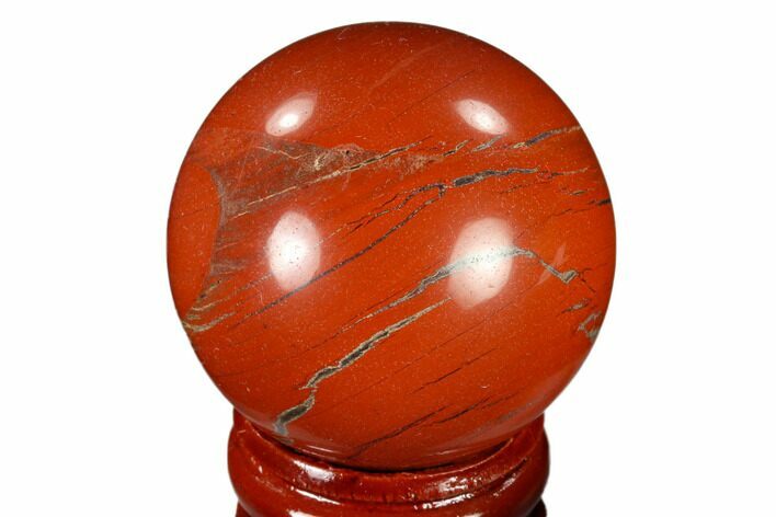 Polished Red Jasper Sphere - Brazil #116025